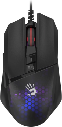 Мышь A4Tech Bloody W65 Max Mini черный оптическая (12000dpi) USB (9but) (W65 MAX MINI HONEYCOMB)