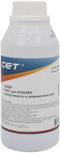 Тонеры и девелоперы Тонер PK201 для KYOCERA ECOSYS P6030cdn/M6026cdn (CET) Black, 100г/бут, OSP0201K-100