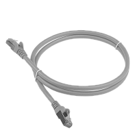 Патч-корд RJ45 - RJ45, 4 пары, FTP, категория 6, 5 м, серый, LANMASTER LAN6-S45-45-5.0-GY
