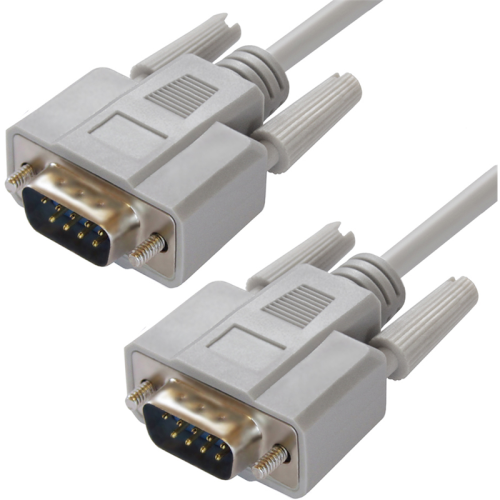 Greenconnect Кабель 15.0m 0-модемный COM, DB9/ DB9 9M/ 9M, серый, 30 AWG, GCR-DB902-15m