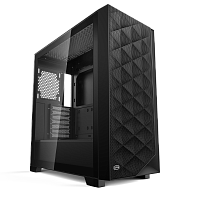 Корпус без блока питания/ Case PCCooler C3D510 BK, Midi-Tower, TG, Mesh, no fans, 2xUSB-A 3.0, E-ATX, ATX, mATX, mITX Black