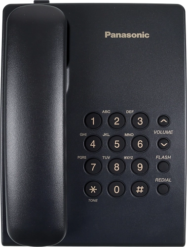 Panasonic KX-TS2350RUB (черный) {повтор номера, регул-ка громкости, кр.на стену}