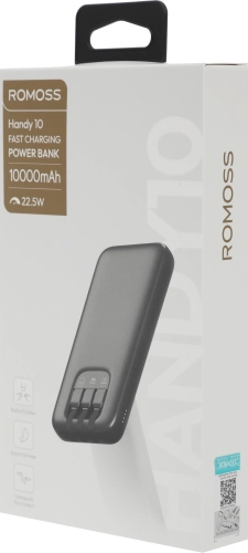 Мобильный аккумулятор Romoss PHC10 10000mAh 22.5W 3A USB-A/USB-C черный (6958377521748) фото 12