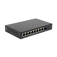 Коммутатор/ Unmanaged Switch 8x100Base-TX PoE, 1x1000Base-X SFP, PoE Budget 80W, metal case (OS1209P/A1A)