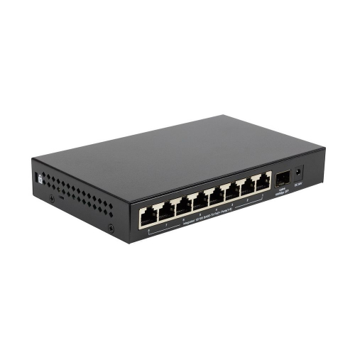 Коммутатор/ Unmanaged Switch 8x100Base-TX PoE, 1x1000Base-X SFP, PoE Budget 80W, metal case (OS1209P/A1A)