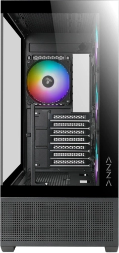 Корпус Azza TIARA черный без БП ATX 4x120mm 2xUSB3.0 1xUSB3.1 audio bott PSU (CSAZ-501B TIARA) фото 2