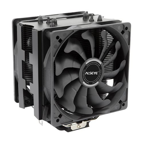 Вентилятор ALSEYE S120D-B Universal, TDP 135W, 2x120FAN, 4 heat pipe, PWM, RTL{20} (874258) (AS.01.07.0019)