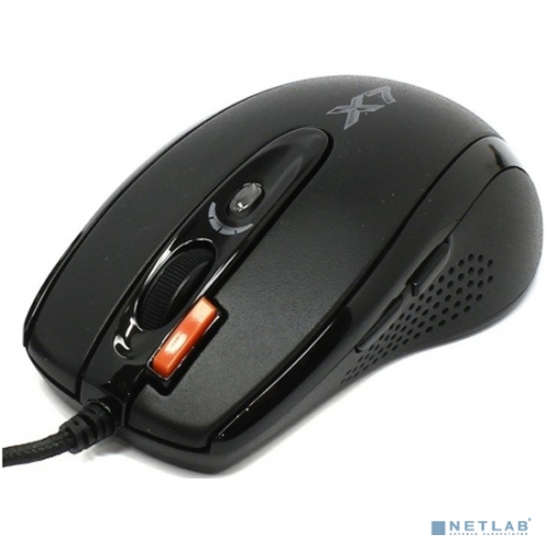 Мышь игровая A4Tech X-718BK , черный , оптическая, 3000dpi , USB, 6 кнопок, RTL {20} (758994/94398) (X-718BK USB)
