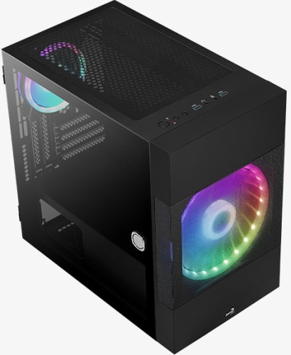 Корпус Aerocool Atomic-G-BK-v1 черный без БП mATX 2x120mm 2x140mm 2xUSB3.0 audio bott PSU фото 12