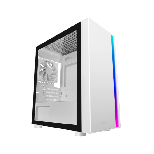 Корпус без блока питания/ Case PCCooler LM300 ARGB WH, Mini-Tower, TG, 1x120mm ARGB, 1xUSB-A 3.0 + 2xUSB-A 2.0, mATX, mITX White