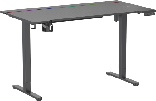 Стол игровой Cactus CS-EDXL-GBK электропривод столешница МДФ черный карбоновый каркас черный 140x60см