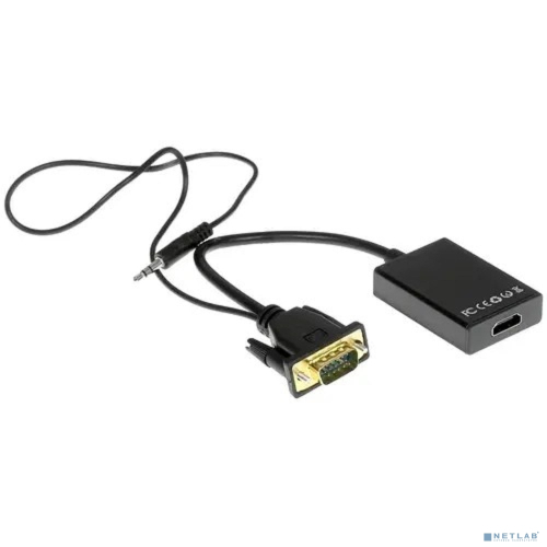 Cablexpert A-VGA-HDMI-01 Адаптер VGA (M) + аудио-] HDMI (F), 0.15 м, питание от USB