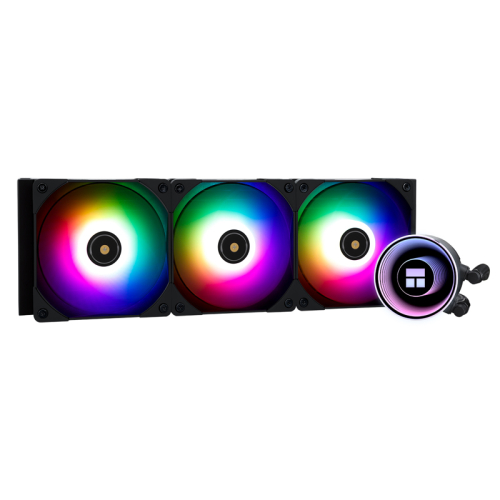 Водяное охлаждение для процессора/ Thermalright Frozen Notte 360 Black Argb V2 (360mm, Black, ARGB/ Fans: 3x120mm, 72.37CFM, 27.7dBA, 2000RPM/ Pump height 54mm, 28dBA, 5300RPM, Rad thickness 27mm/ (F-NOTTE-360-BL-ARGB-V2)