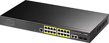 Коммутатор/ 16-Port Layer 2 Managed Gigabit PoE+ Switch with 2 Uplink Gigabit Ports and 2 Gigabit SFP Slots, 200W (GS2018PS2-200W)