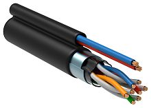 Кабель информационный ITK с кабелем питания LC3-C5E04-379 кат.5E F/ UTP 4X2X24AWG LDPE внешний 305м черный