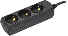 Сетевой удлинитель IEK У03 5м (3 розетки) черный (пакет ПЭ) (WYP10-10-03-05-Z-K02-G)