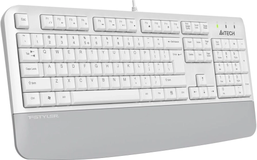 Клавиатура A4Tech Fstyler FK20 белый USB Multimedia (подставка для запястий) (FK20) кабель 1.5м (FK20#MLN) фото 2