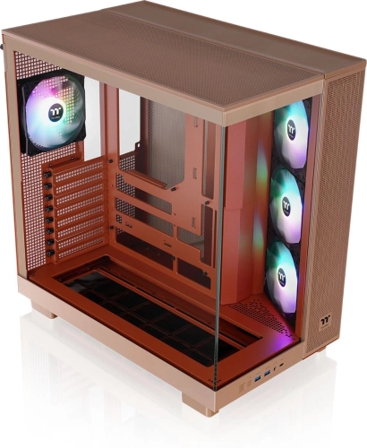 Корпус Thermaltake View 380 XL TG ARGB Gravel Sand коричневый без БП E-ATX 2x120mm 2xUSB3.0 audio bott PSU (CA-11E-00MGWN-00) фото 5