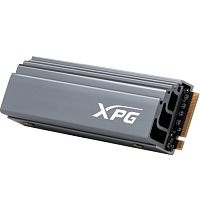 Твердотельный накопитель 2TB SSD A-DATA XPG Gammix S70, M.2 2280, PCI-E 4x4, R/W -7400/6400 MB/s, 3D-NAND TLC, w/heatsink (AGAMMIXS70-2T-C)