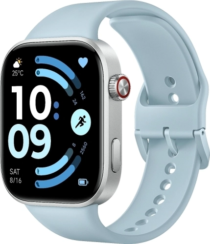 Смарт-часы Xiaomi Redmi Watch 6 2.07 AMOLED корп.серебристый рем.голубой разм.брасл.:135-205мм (BHR08CWGL)