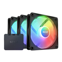 Кулер для корпуса ПК/ Case Cooler NZXT F120 RGB Core Triple Pack (120x120x25mm, 4-pin PWM, RGB, 78.86CFM, 33.88dBA, 1800RPM, Black, 3pcs) (RF-C12TF-B1)