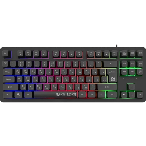 Defender Проводная игровая клавиатура Dark Lord GK-580 RU, черный,радужная,87кнопок (45580)