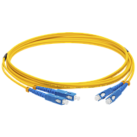 Патч-корд оптический LANMASTER, LSZH, дуплексный, SC/ UPC-SC/ UPC, SM OS2, 15 м (LAN-2SC-2SC/SU-15)