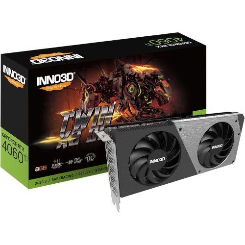 INNO3D RTX 4060 Ti Twin X2 OC/ / RTX4060Ti, HDMI, DP*3, 8G,D6 (N406T2-08D6X-171153N)