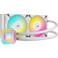 Система жидкостного охлаждения/ Water Cooling System Corsair iCUE H100i ELITE CAPELLIX XT (240mm, White, RGB/ Fans: 2x120mm, 65.57CFM, 34.1dBA, 2400RPM/ S: 1851, 1700, 1200, 115x, 2011, 2066, AM5, AM4 (CW-9060072-WW)