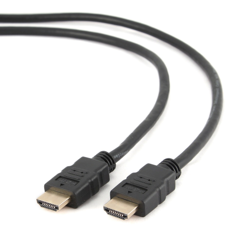 Кабель HDMI Gembird/ Cablexpert CC-HDMI4-1M, 1м, v1.4, 19M/ 19M, черный, позол.разъемы, экран, пакет