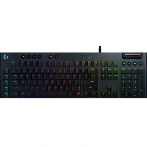 Клавиатура Logitech Gaming G815 Wired, USB, Lightsync RGB, Carbon, Black (920-009007)