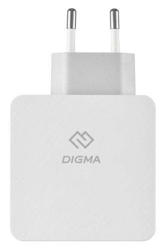 Сетевое зар./устр. Digma DGPD-45W-WG 45W 3A+2.4A (PD) USB-C/USB-A универсальное белый