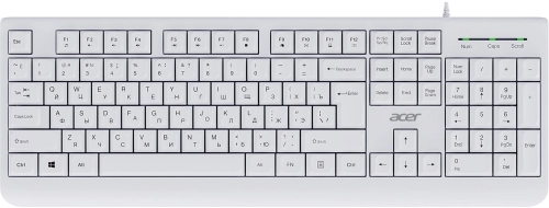 Клавиатура Acer OKW400 белый USB Multimedia (ZL.KBDEE.01B) кабель 1.8м