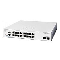 Коммутатор CISCO Catalyst 1300 16x 10/ 100/ 1000 Ethernet RJ-45 ports, 2x1G SFP uplink, Fanless, C1300-16T-2G