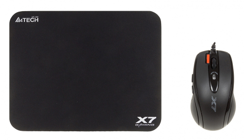 Мышь A4Tech X-7120 черный оптическая (2000dpi) USB2.0 (7but) (X-710BK+X7-200MP)