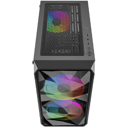 Powercase Mistral Micro A3B ARGB, Tempered Glass, 2x 140mm ARGB PWM+1x 120mm ARGB PWM, чёрный, mATX (CMMAB-A3) фото 3