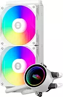 Система водяного охлаждения PcCooler DA240 WH ARGB Soc-AM5/ AM4/ 1200/ 1700/ 1851 белый 4-pin Al+Cu 270W Ret (DA240-WHAWXX-GL)