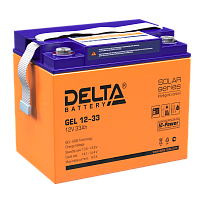 Аккумуляторная батарея Asterion (Delta) GEL 12-33 NDC 12В/ 33Ач клемма Болт М6 (195х132х168мм(168мм) 10,6кг Срок сл.12лет (ASTERION GEL 12-33 NDC)