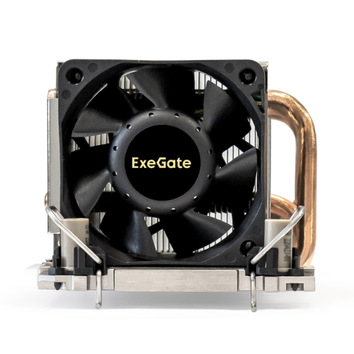 Exegate EX293442RUS Кулер ExeGate ESNK-P0078AP4.PWM.2U.4189.Cu (Al+Cu, 2U, 5 тепл. трубок, LGA 4189, TDP 300W, Fan 80mm, PWM, 2100-8000RPM, 2 ball bearing, 4pin, 54,3db, 400г, на защелках, с термопаст фото 2