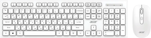 Клавиатура + мышь Acer OCC503 клав:белый мышь:белый USB беспроводная slim Multimedia (ZL.ACC11.00L)