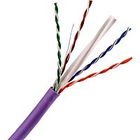 кабель Кабель LANMASTER U/ UTP, 4 пары, Кат. 5E, 350 МГц, LSZH, нг(А)-HF, фиолетовый, 305 м (LAN-5EUTP-HFLT-VI)