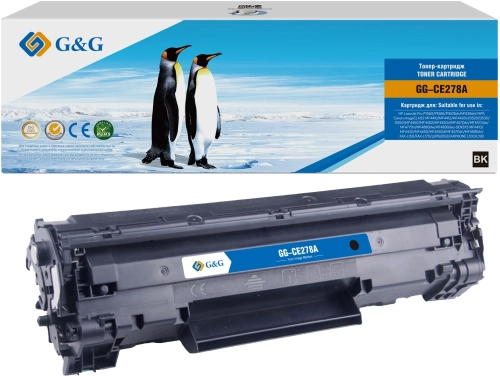 Картридж G&G GG-CE278A черный (2100стр.) для HP LJ Pro P1560/P1566/P1606dn/M1536dnf MFP