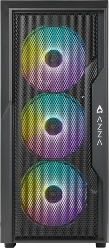 Корпус Azza FIGHTER черный без БП ATX 4x120mm 2xUSB2.0 1xUSB3.0 audio bott PSU (CSAZ-290 FIGHTER) фото 2