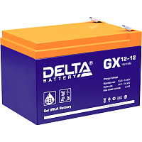 Аккумуляторная батарея Delta GX 12-12 12В/ 12Ач, клемма F2 (151х98х95мм (101мм); 3,67кг; Срок службы 15лет; Гарантия 1г)