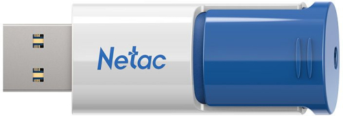 Флеш Диск Netac U182 Blue 512Gb <NT03U182N-512G-30BL>, USB3.0, сдвижной корпус, пластиковая бело-синяя