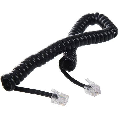 Greenconnect Телефонный шнур витой для трубки 3m, RJ9 4P4C (джек) черный, GCR-TPC4P4C2-3.0m