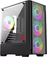 Корпус Bloody CC-124 черный без БП mATX 8x120mm 2xUSB2.0 1xUSB3.0 audio bott PSU (CC-124-BK)