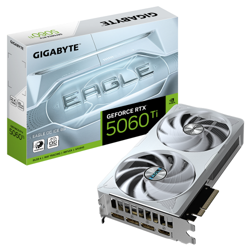 Видеокарта Gigabyte RTX5060Ti EAGLE OC ICE 8GB GDDR7 128bit 3xDP HDMI 2FAN RTL (GV-N506TEAGLEOC ICE-8GD)