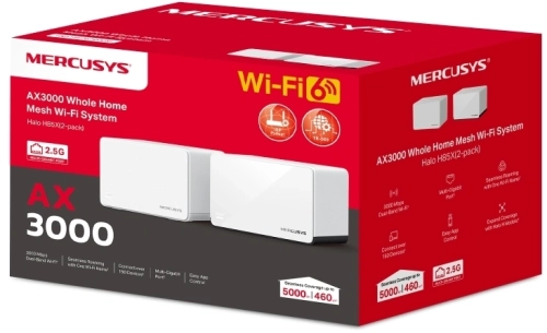Бесшовный Mesh роутер Mercusys Halo H85X (HALO H85X(2-PACK)) AX3000 10/100/1000/2500BASE-T белый (упак.:2шт) фото 4