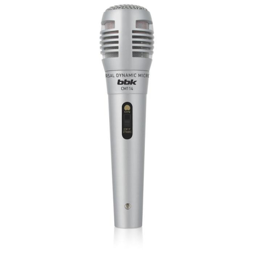 Микрофон проводной BBK CM114 2.5м серебристый (CM114 (S))